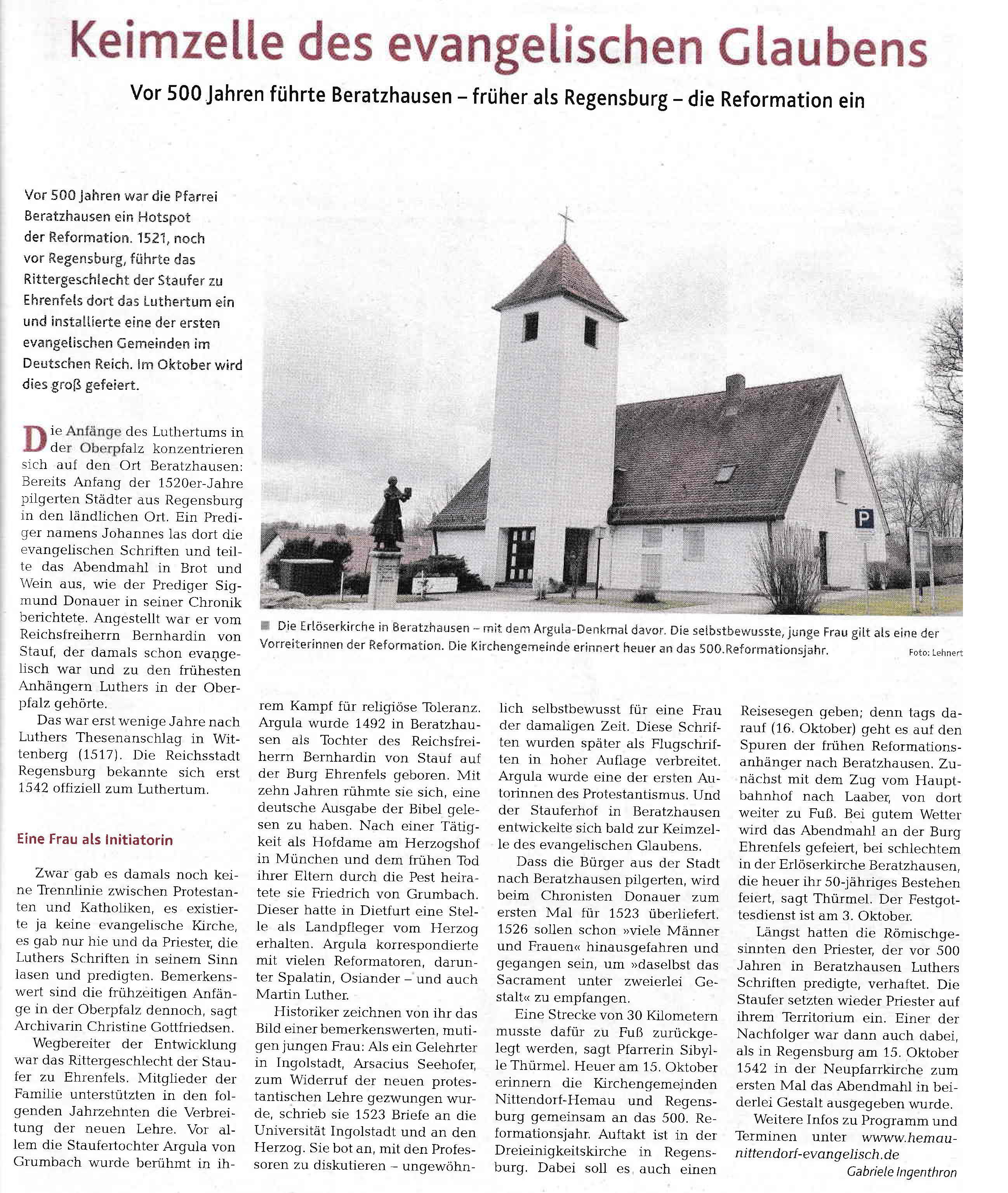 Artikel aus
Evangelische Wochenzeitung für Bayern
Sonntagsblatt Nr. 39, 2021